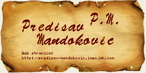 Predisav Mandoković vizit kartica